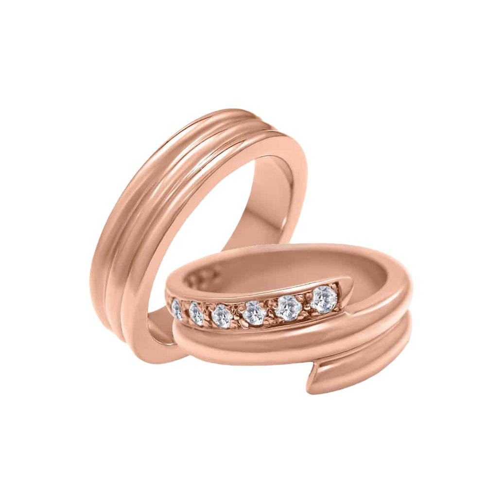 Apay - 18k Rose Gold Wedding Rings