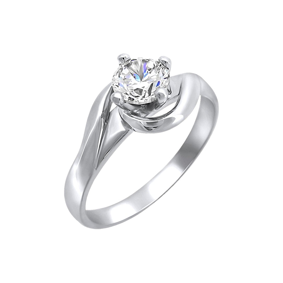 Marq'ay - Anillo de Compromiso en Oro Blanco 18k