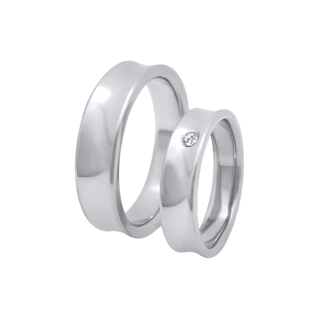 Waylluy - 18k White Gold Wedding Rings