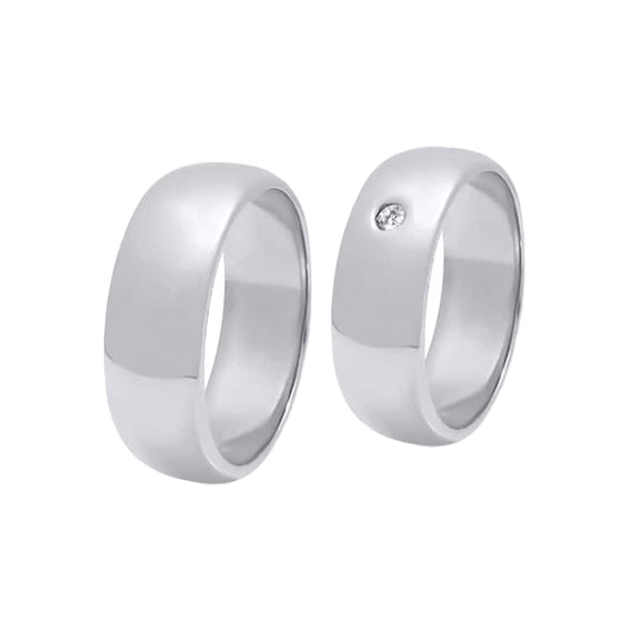 Killa Waskha - 18k White Gold Wedding Rings