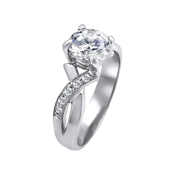 Wiñaypa - Anillo de Compromiso en Oro Blanco 18k