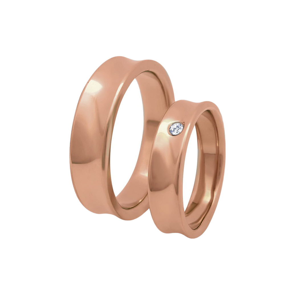 Waylluy - Aros de Matrimonio en Oro Rosado 18k