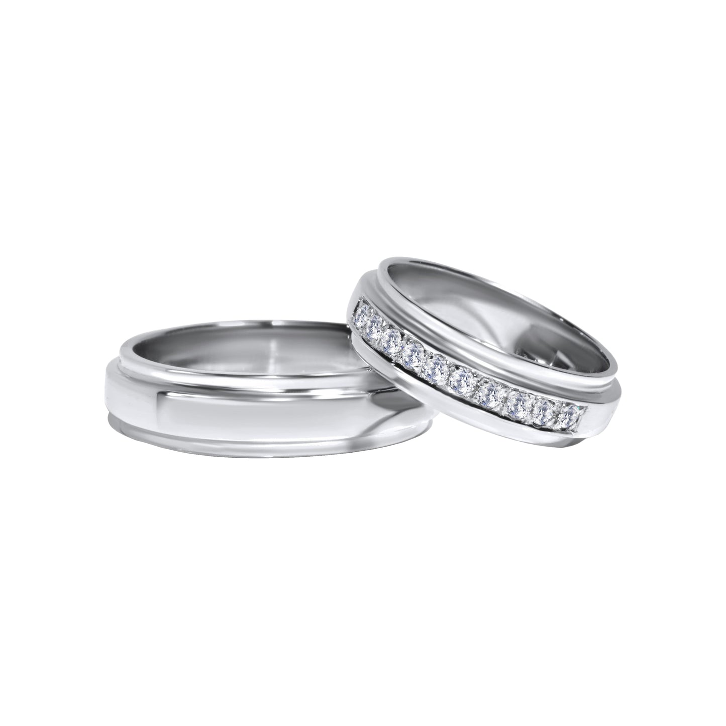 Munanaykuysun Wedding Rings in 18k White Gold