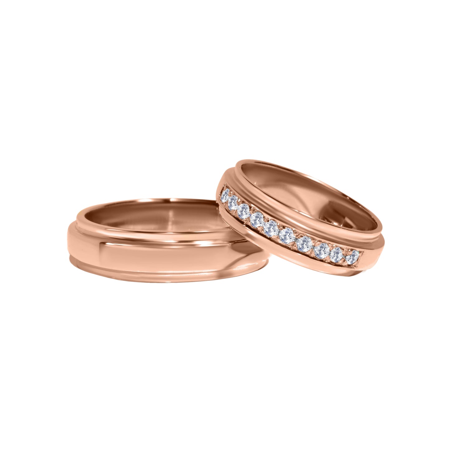 Munanaykuysun - 18k Rose Gold Wedding Rings