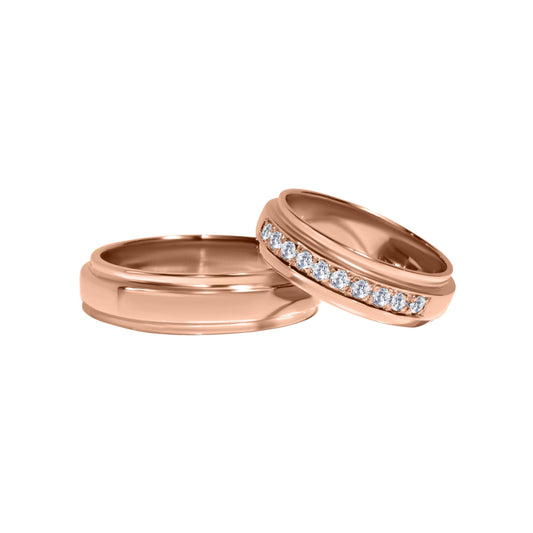 Munanaykuysun - 18k Rose Gold Wedding Rings