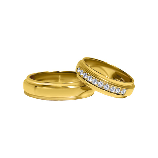 Munanaykuysun Wedding Rings in 18k Yellow Gold