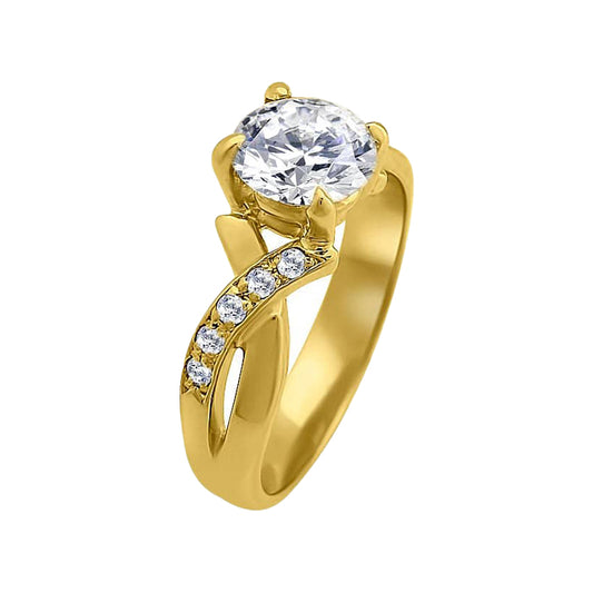 Wiñaypa - 18k Yellow Gold Engagement Ring