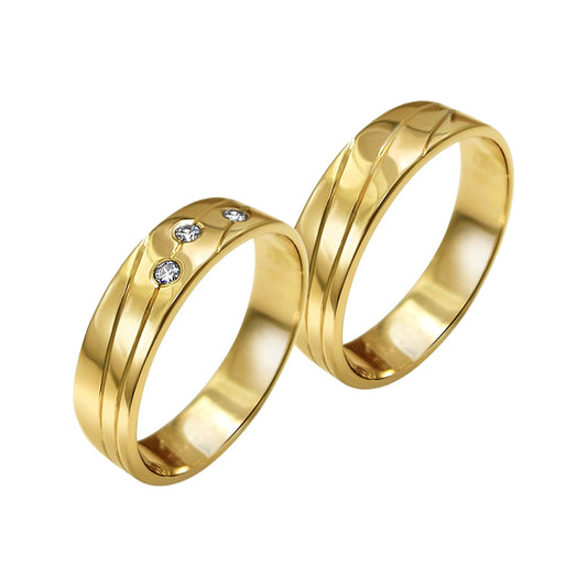 Yarqha - 18k Yellow Gold Wedding Rings