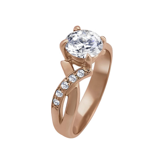 Wiñaypa - 18k Rose Gold Engagement Ring