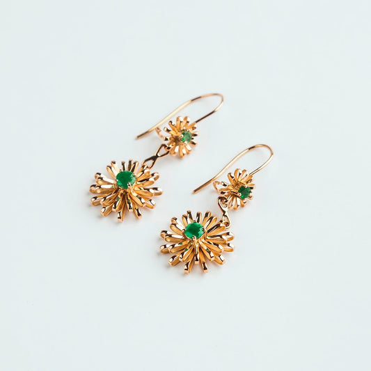 Sallqa T'ika - 18k Yellow Gold Earrings