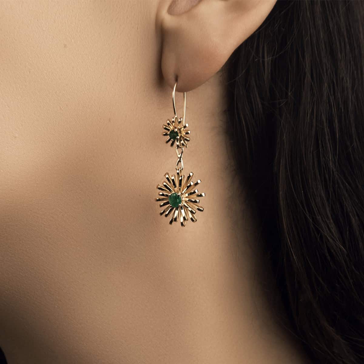 Sallqa T'ika - Aretes en Oro Amarillo 18k