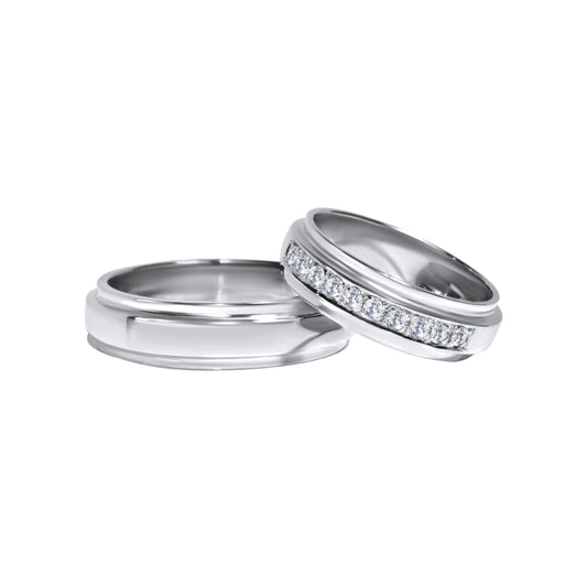 Munanaykuysun Wedding Rings in 18k White Gold